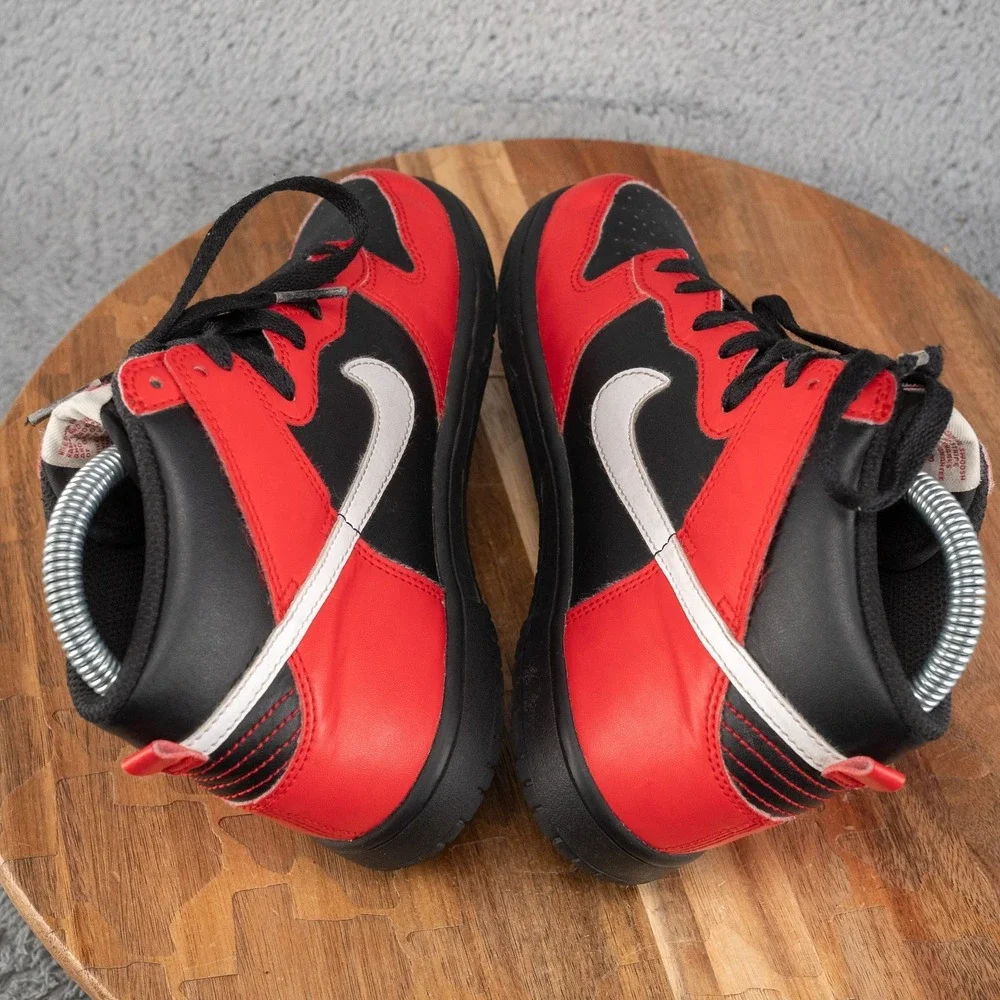Nike‎ Dunk High Top PS Black University Red Kids 2.5Y DD2314-003 Sneakers Shoes